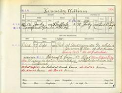 Civil War muster roll abstract with attachment of Native American volunteer William Kennedy