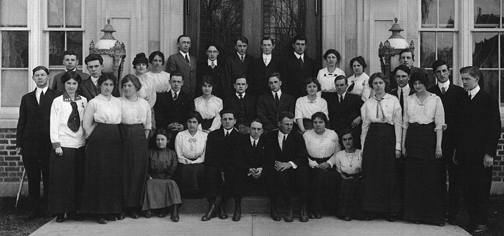 Image. Plattsburgh High School's First Graduating Class 1914