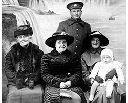 WWI Cecil Johnson, Canadian army, with his family