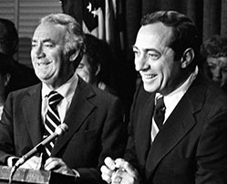 Governor Hugh Carey and running mate Mario Cuomo, June 13 1978