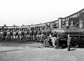 Locomotives in Roundhouse, January 1 1908 Locomotives in Roundhouse, January 1 1908