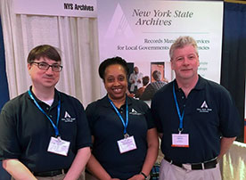 Image.  State Archives Staff at Association of Towns meeting