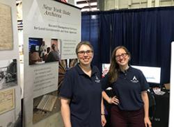 Learn more about the New York State Archives Image. NYSA staff Monica Hauck-Whealton and Jamie Brinkman