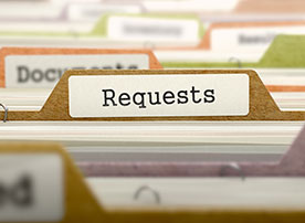 Image.  Stock image of request folder