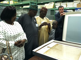 Nigerian Officials touring Albany County Hall of Records, Albany, NY