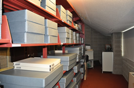 Oversize items in flat boxes, Niagara Falls Public Library, Niargara Falls, NY