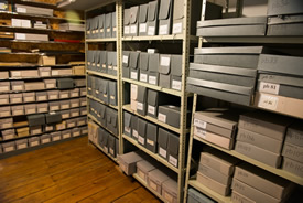 Static shelving, Saratoga County Historical Society, Ballston Spa, NY